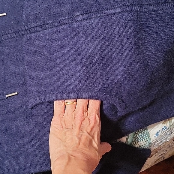 Quince Men's Mongolian Cashmere Full Zip Hoodie Jacket NAVY - Picture 9 of 10